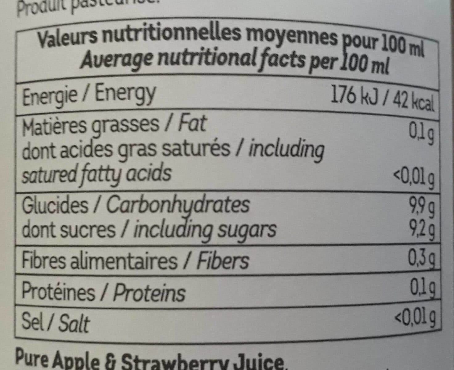 Favrication artisanal Pomme fraise en jus packshot