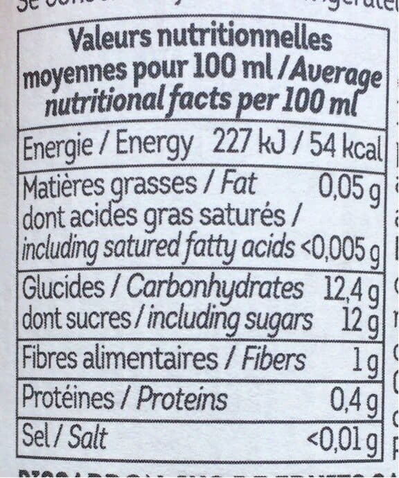Open Food Facts Peche de vigne nectar packshot