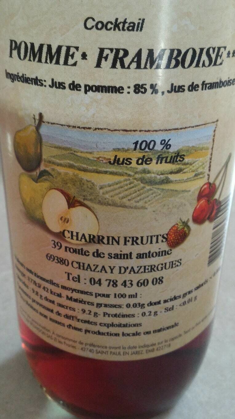 Charrin Fruits Cocktail pomme framboise packshot