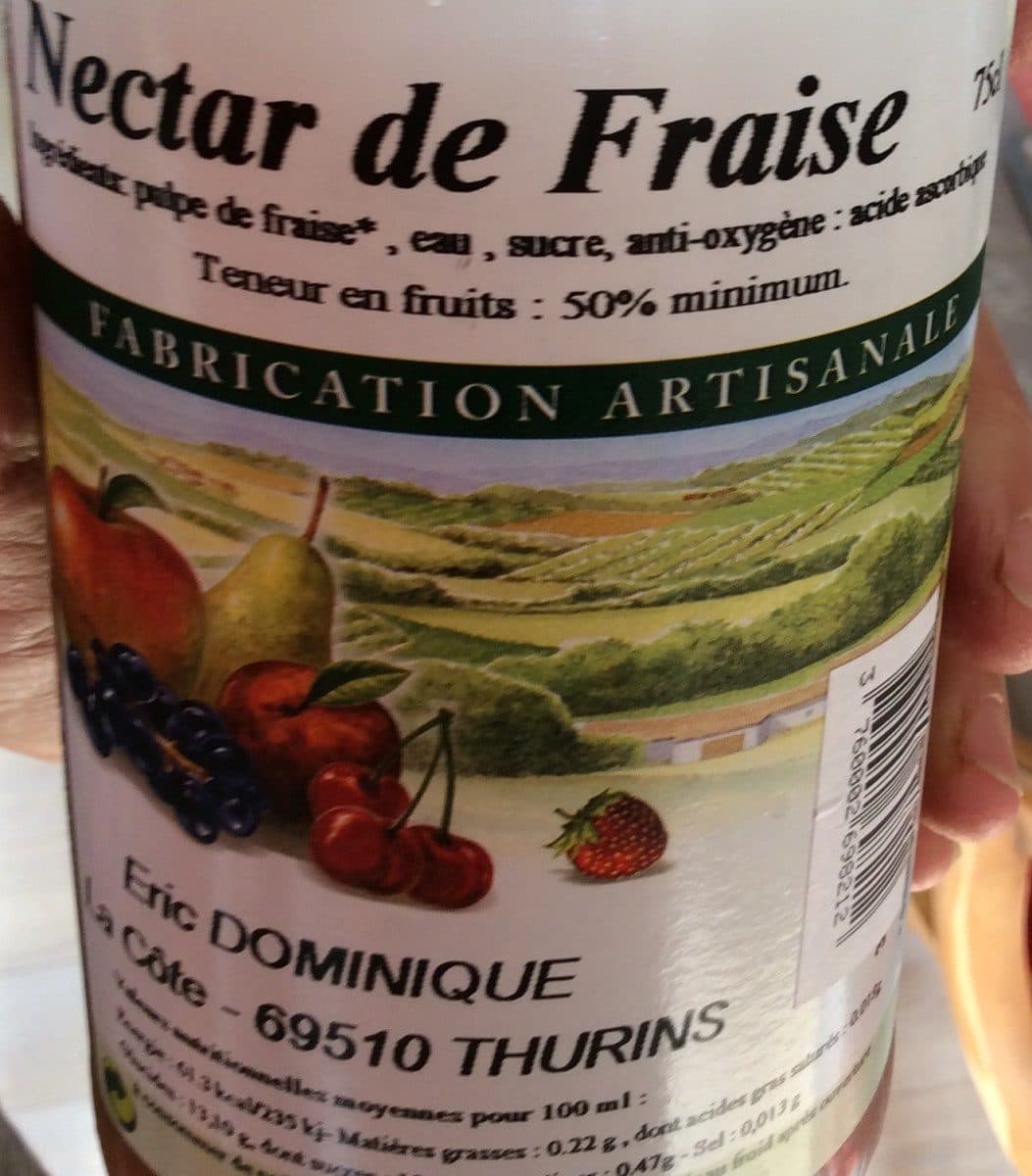 Open Food Facts Nectar de fraise packshot