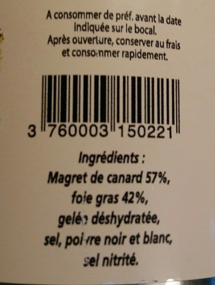 Open Food Facts Guilleline de canard packshot