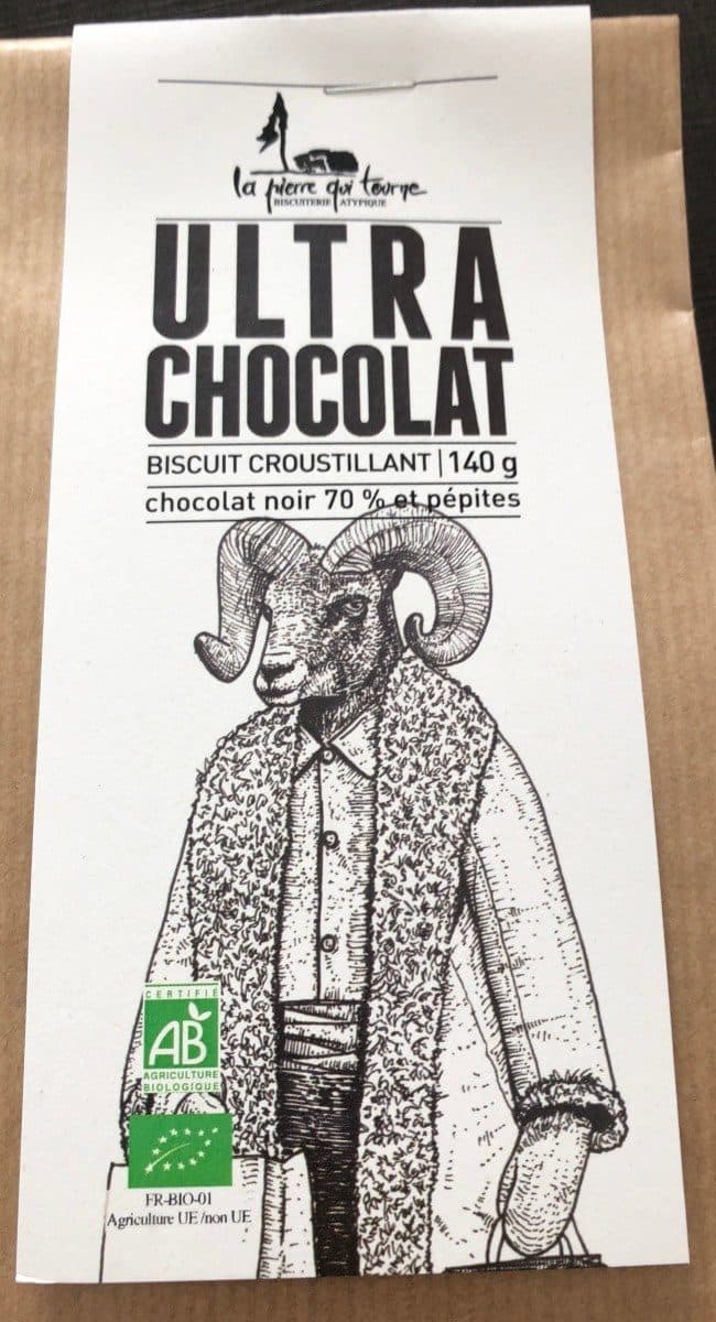 La Pierre qui Tourne Biscuits aux chocolat noir 70% et pépites « Ultra chocolat » packshot