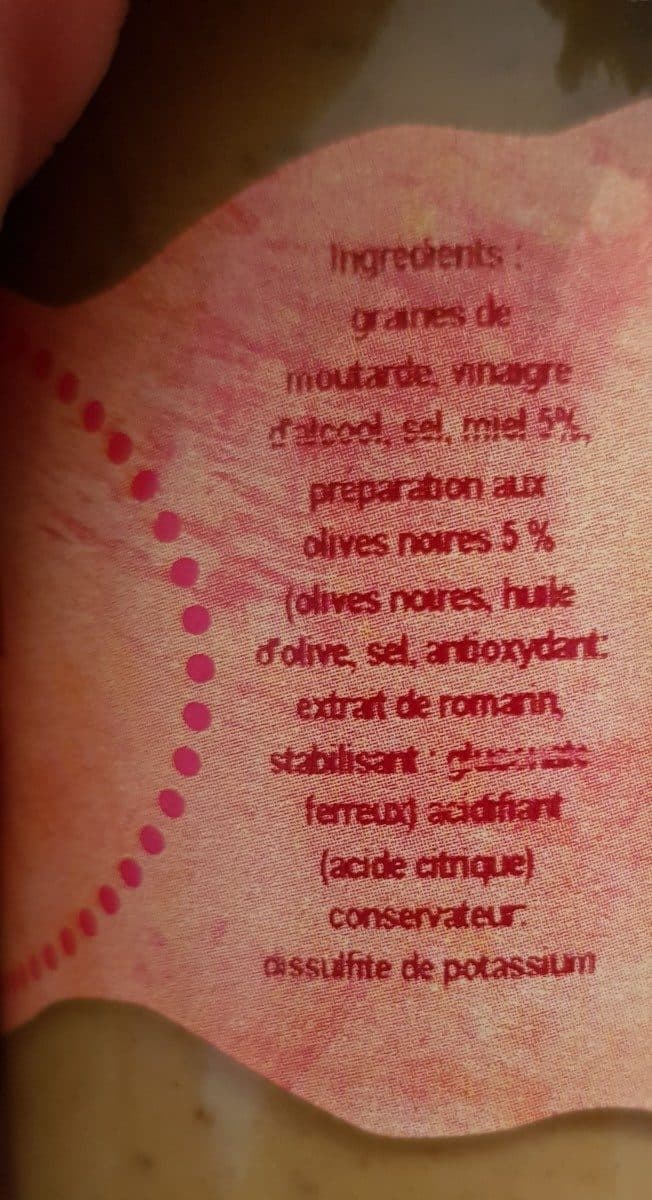 La Roumanière Moutarde aux miel et aux olives noires packshot