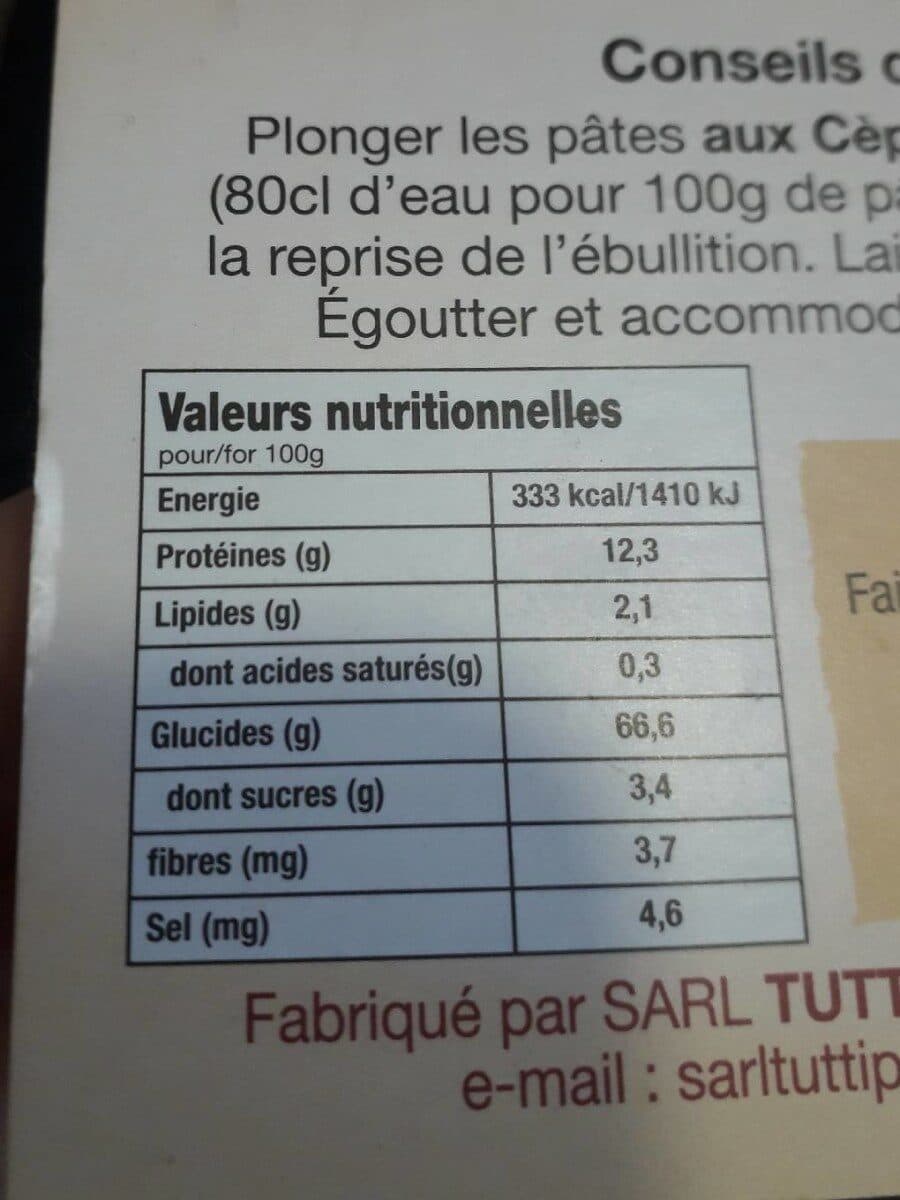 Open Food Facts Pates aux cepes packshot