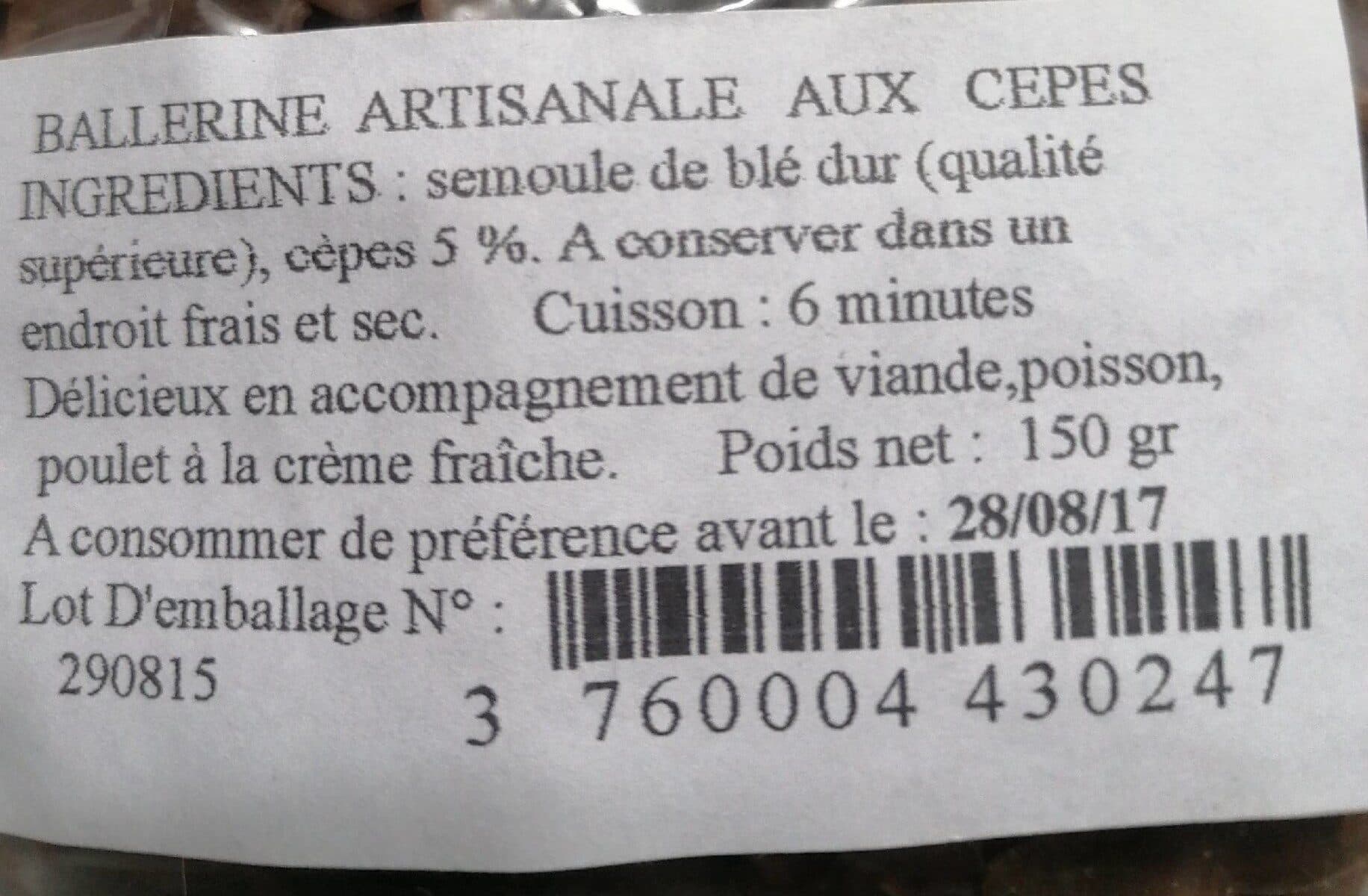 Tutti pasta Pâtes Aux Cèpes (Artisanales Et Regionales) 150G packshot