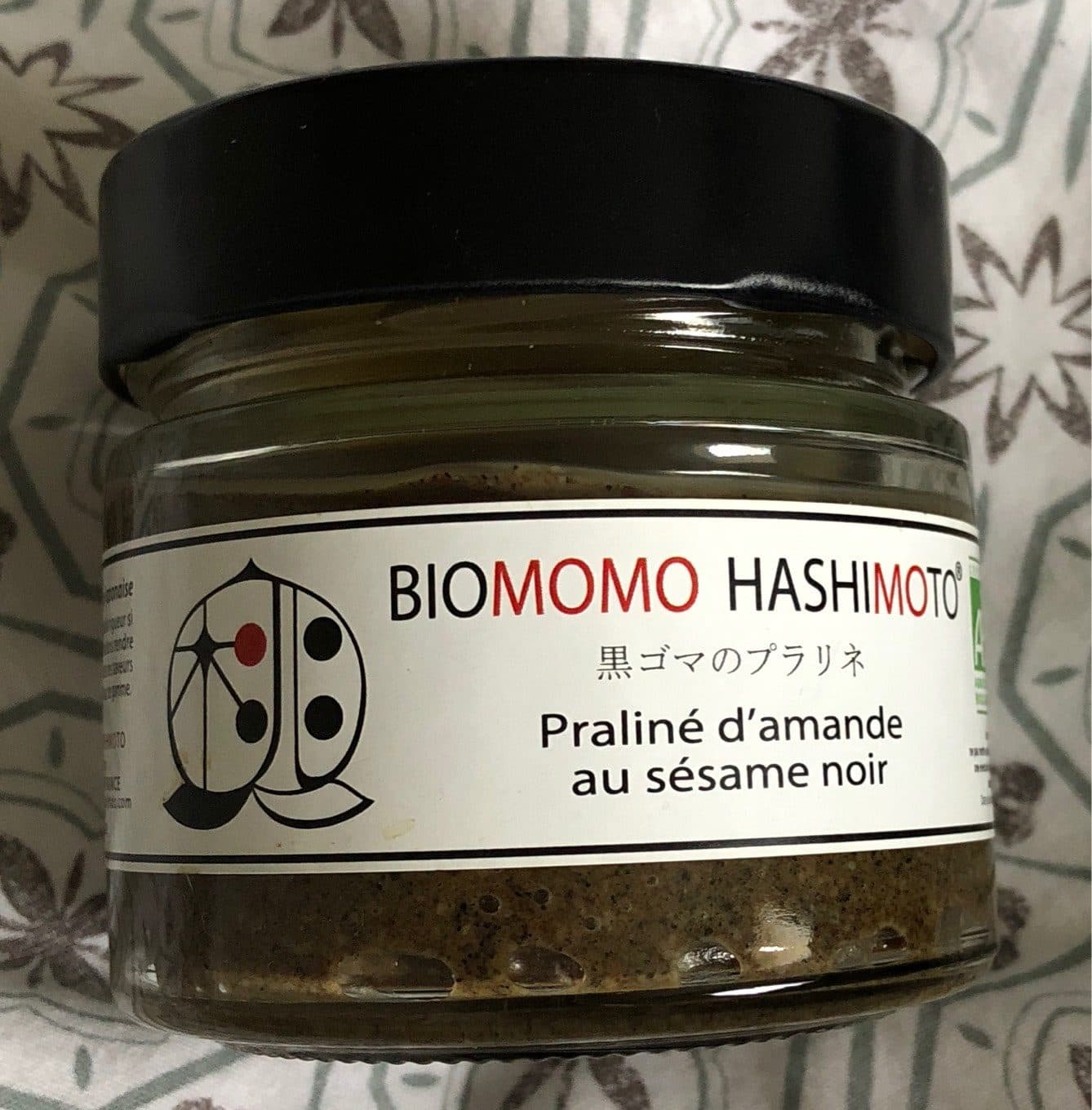 Biomomo Hashimoto Praliné d'amande au sésame noir packshot