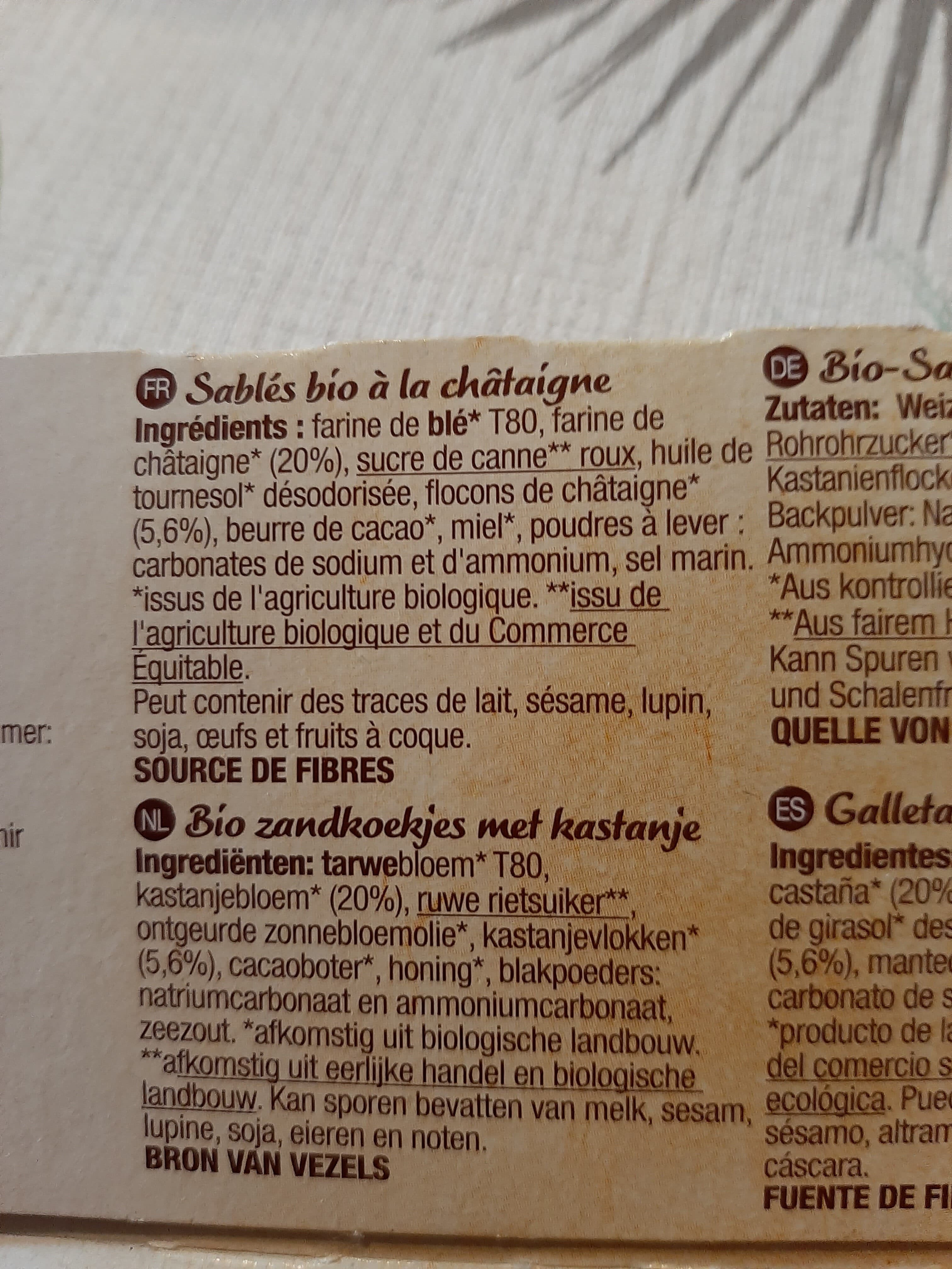 Bisson Les sablés authentiques châtaigne packshot