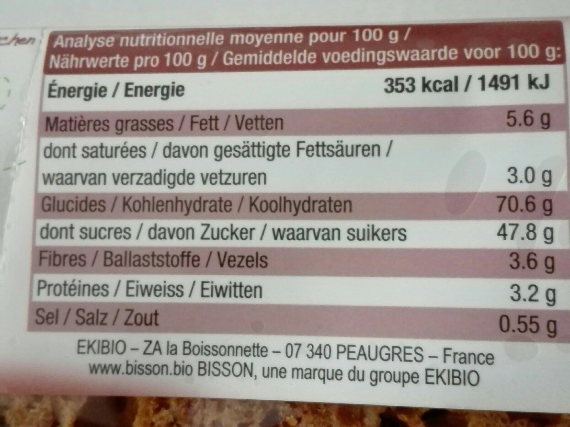 Bisson PAIN D'EPICES CHOCOMIEL packshot