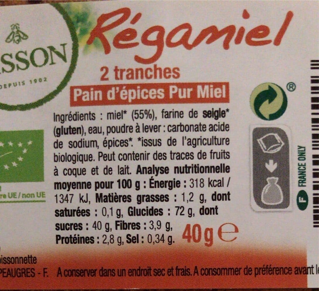 Bisson Pain D'Épices Pur Miel 55% Miel packshot
