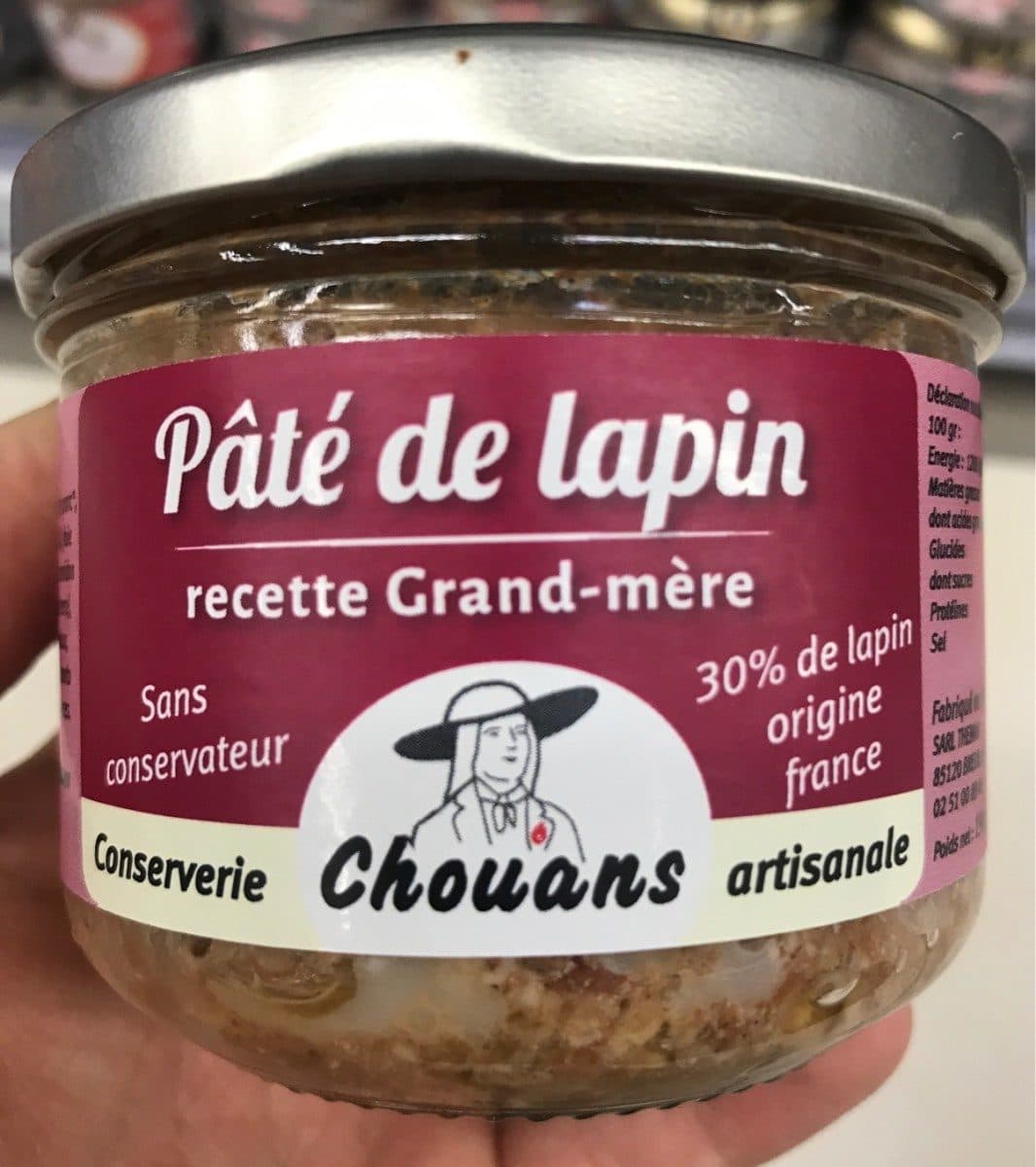 Chouans Pâté de Lapin Recette Grand-Mère packshot