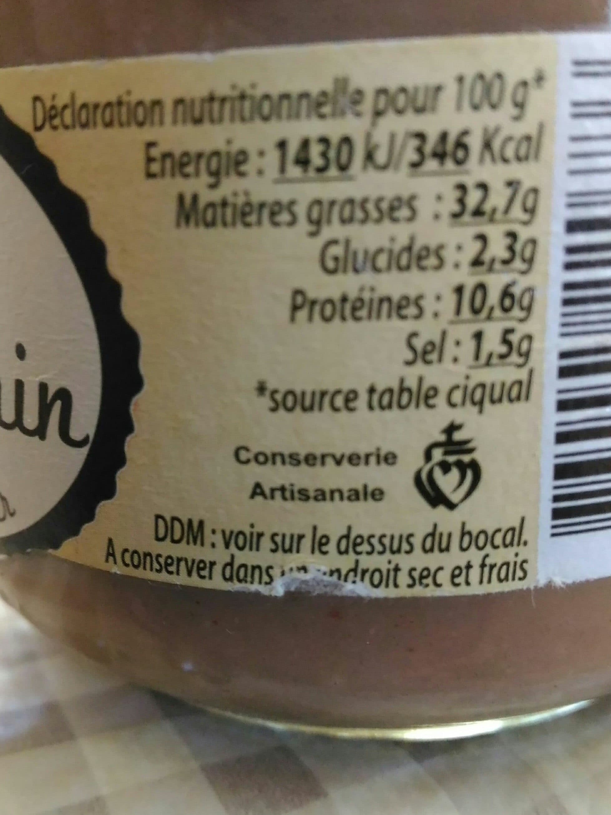 Conserves des Chouans Pâté Maraichin au sel de Noirmoutier packshot