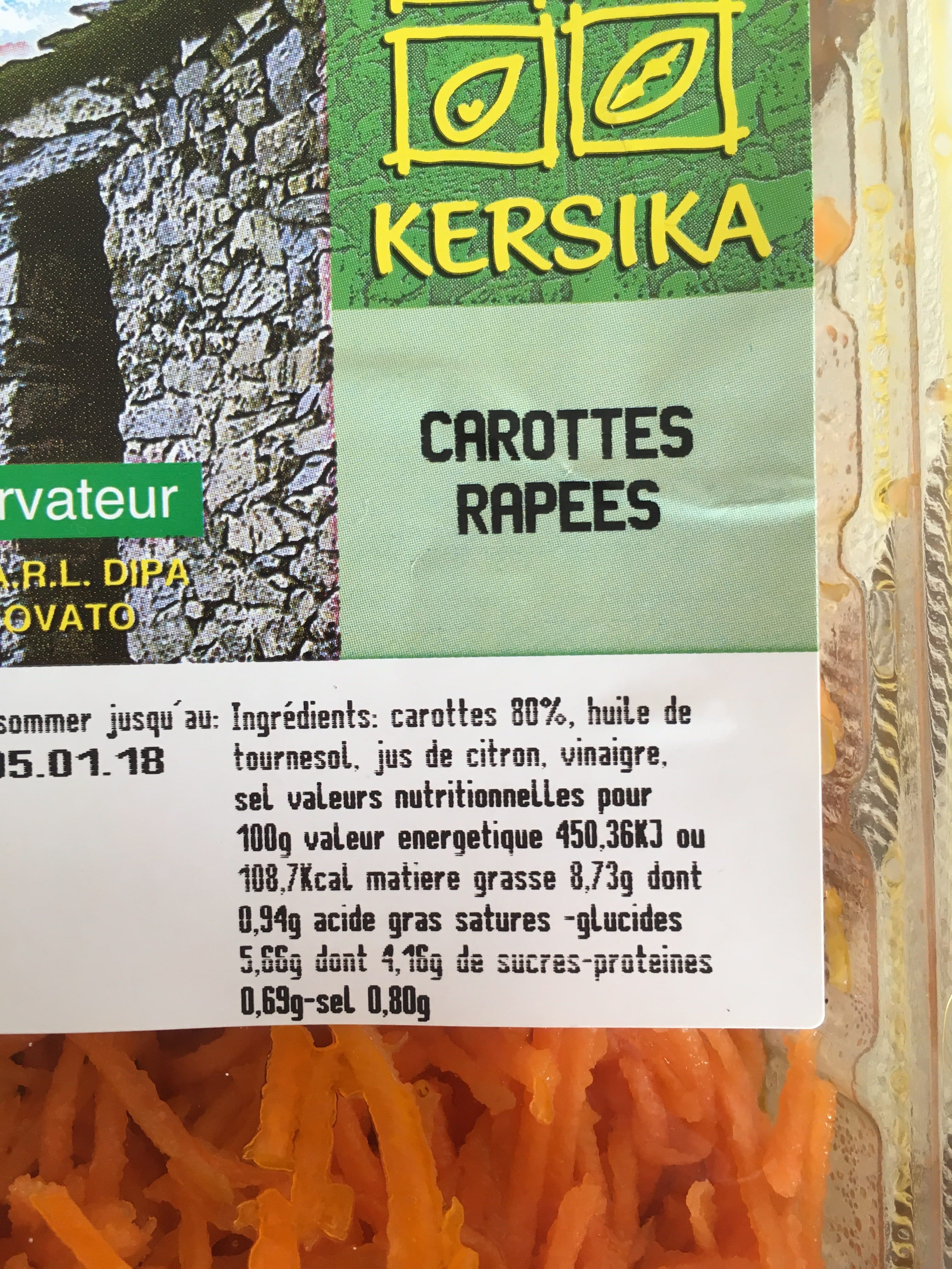 Kersika Carottes rapees packshot