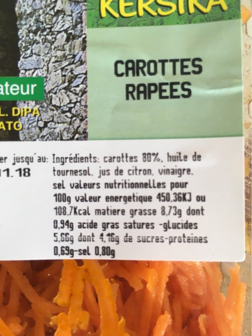 Kersika Carottes rapees packshot