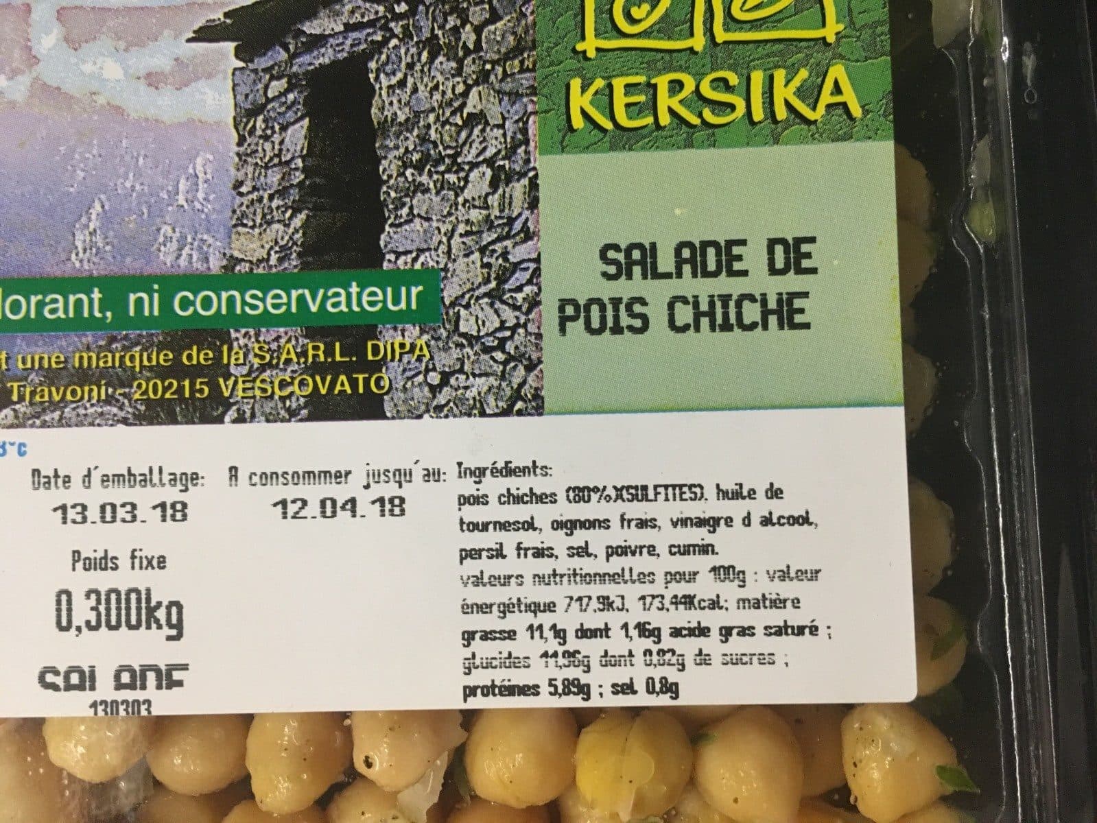 Open Food Facts Salade de pois chiches packshot