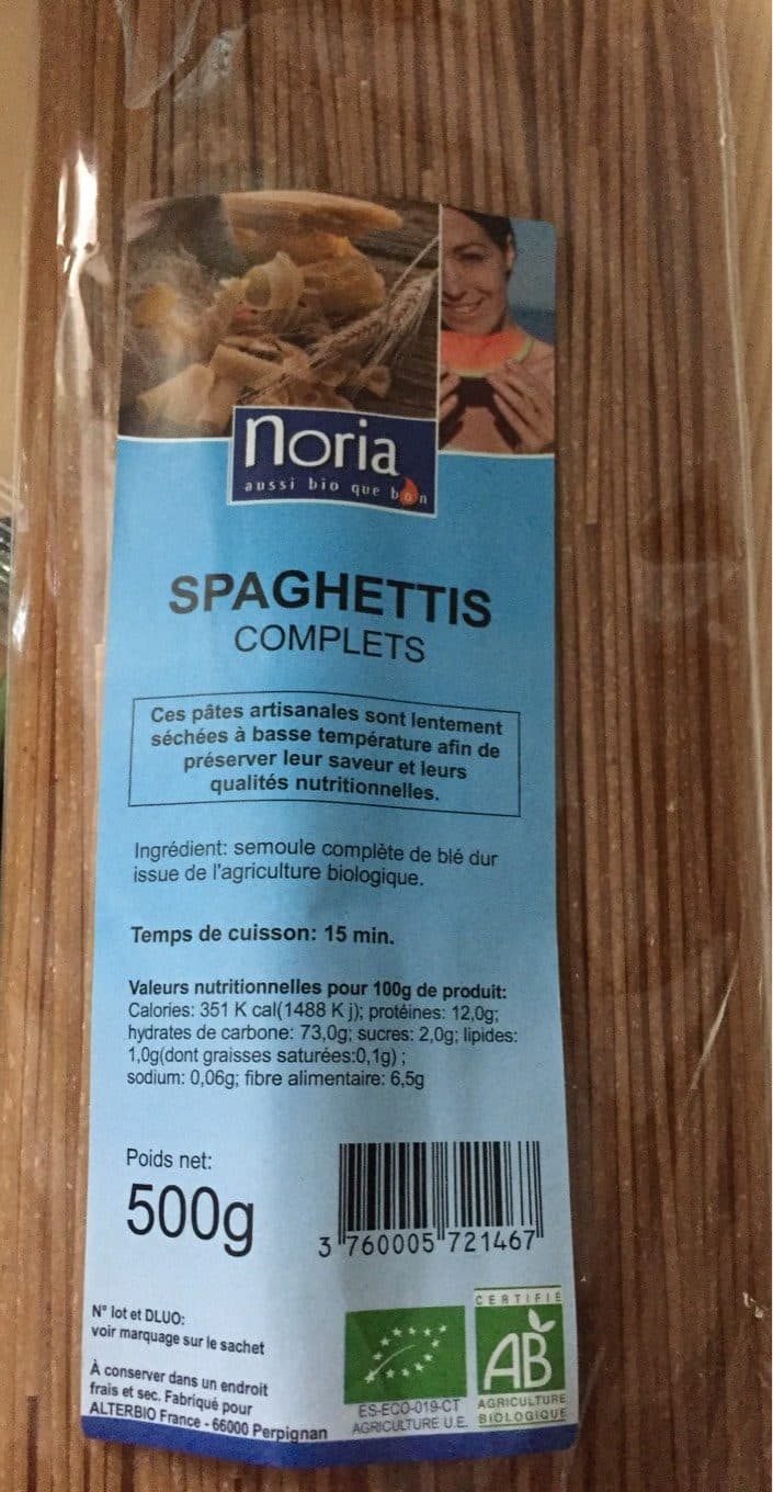 Noria Spaghettis Complets packshot