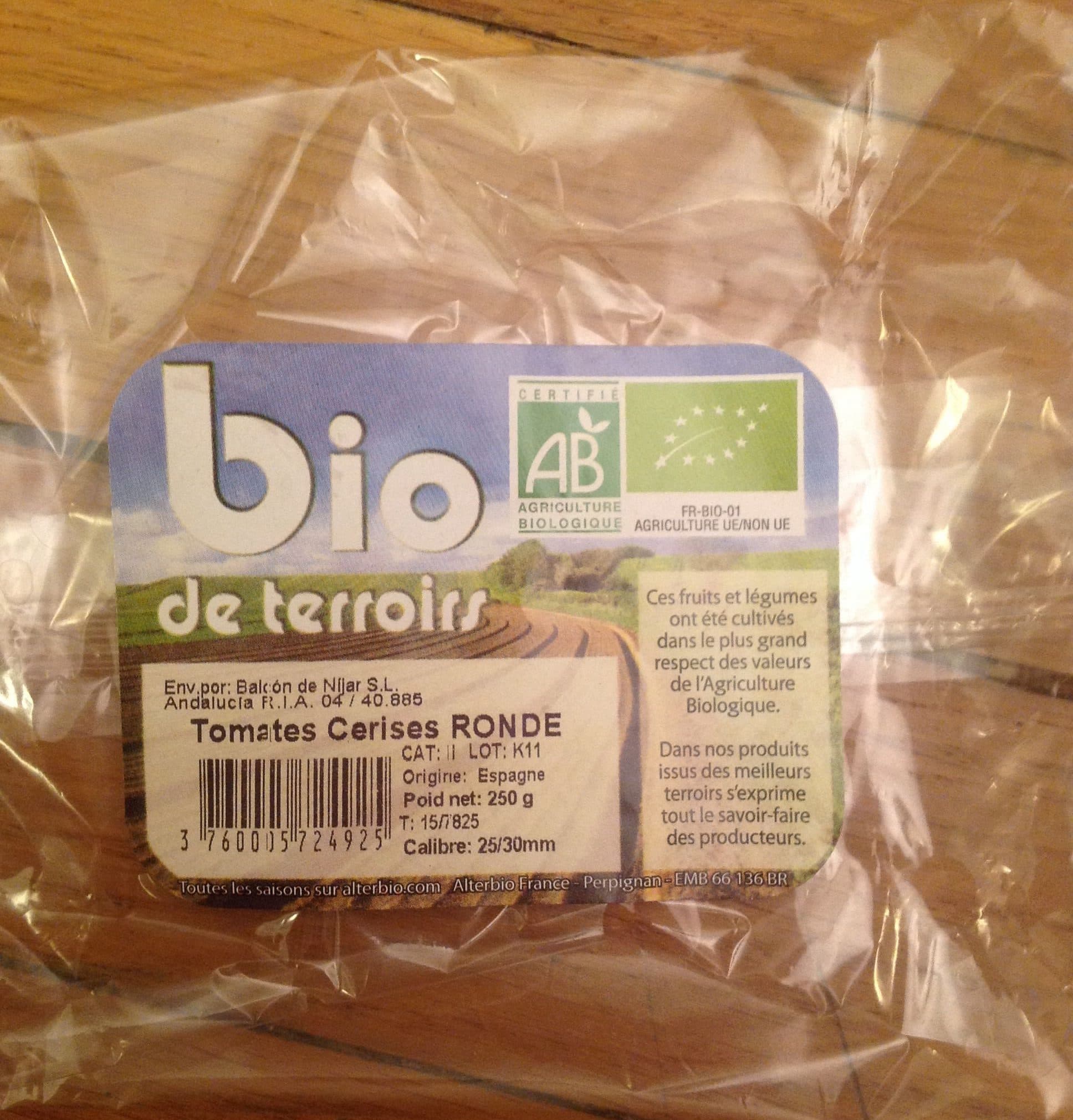 Bio de Terroirs Tomate Cerise Bio, 250G , Espagne packshot