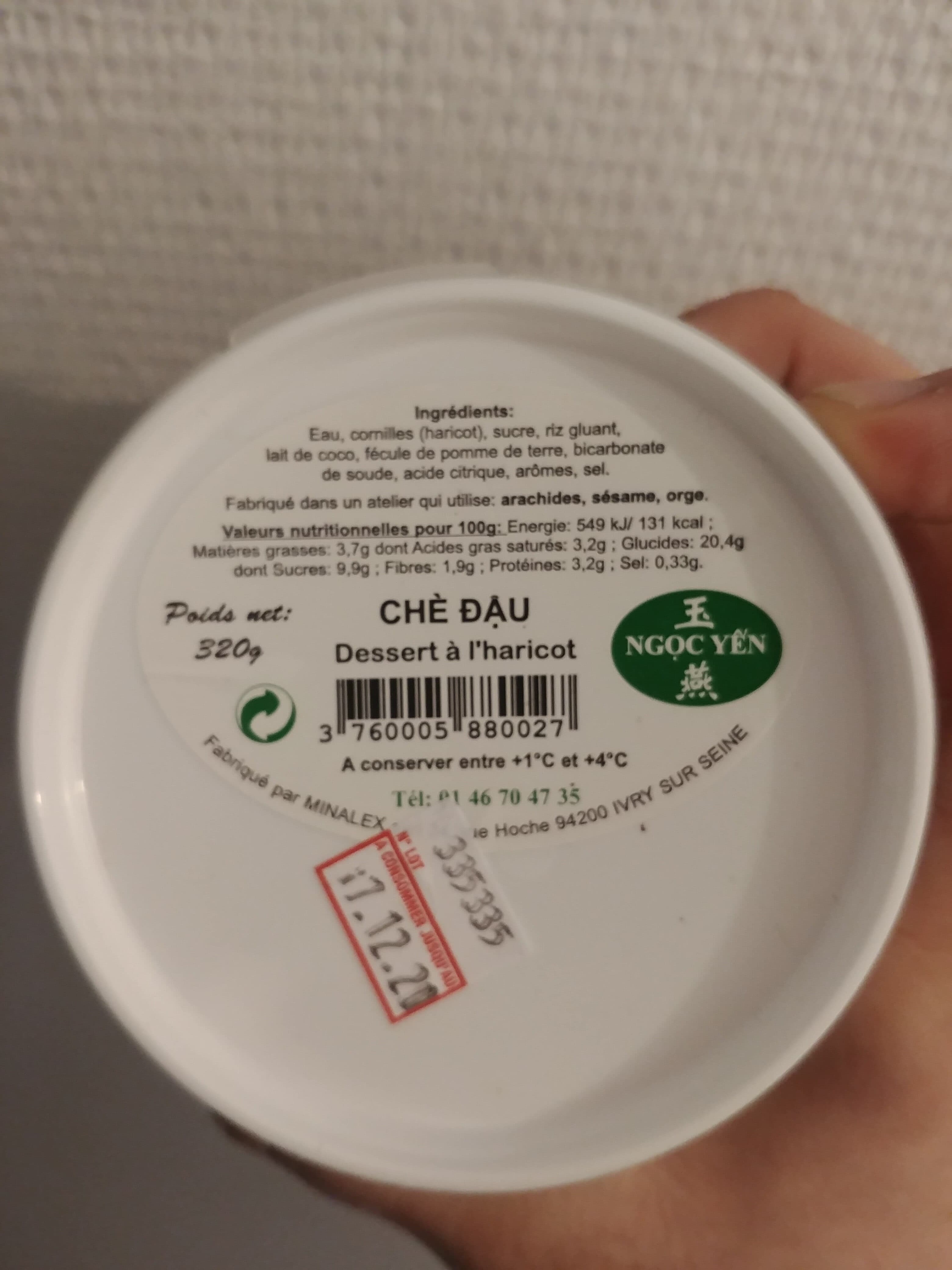 Ngoc Yen Dessert Che Dau Trang 320G packshot