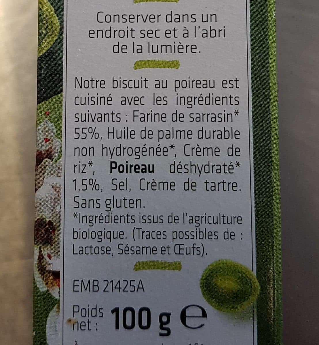 Open Food Facts Biscuit sarrasin poireau packshot