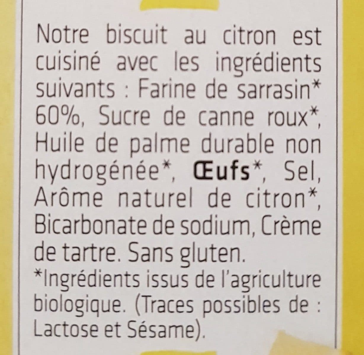 Open Food Facts Biscuits sarrasin citron packshot
