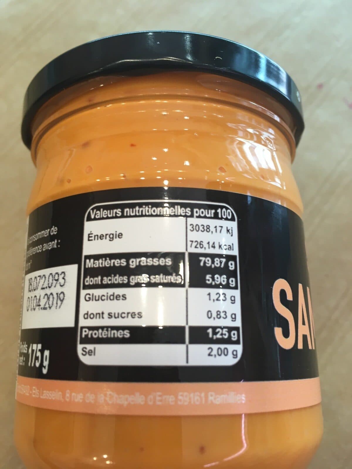Open Food Facts Sauce samourai packshot