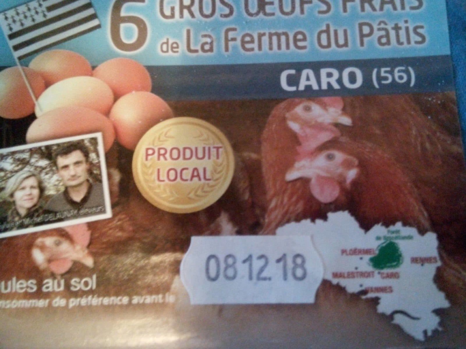 La Ferme du Pâtis 6 Gros oeufs frais La Ferme du Pâtis packshot
