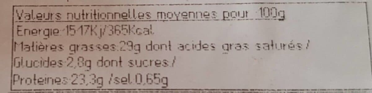 Open Food Facts Sec de chèvre affiné packshot