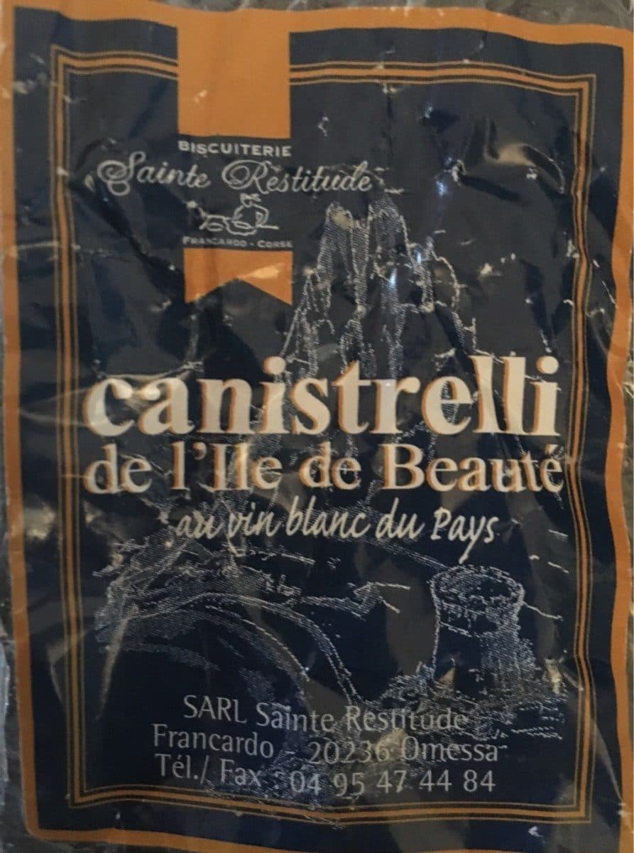 Biscuiterie Sainte Restitude Canistrelli de l'Île de Beauté au Vin Blanc du Pays packshot