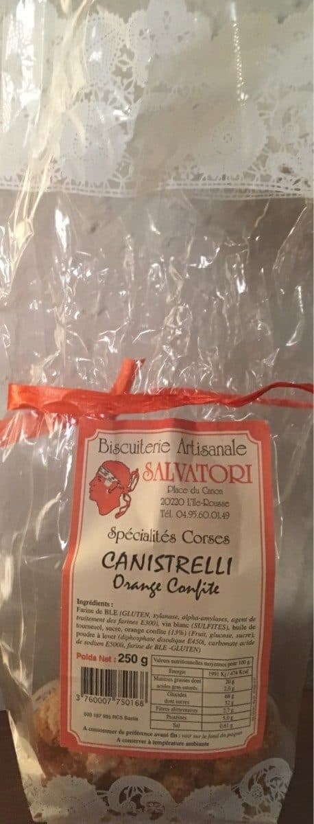 Open Food Facts [CANISTRELLI] Orange Confite packshot