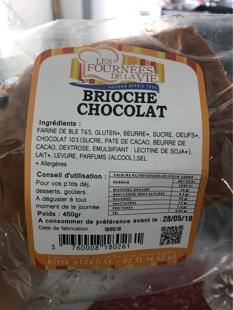 Les Fournées de la Vie Brioche Chocolat packshot