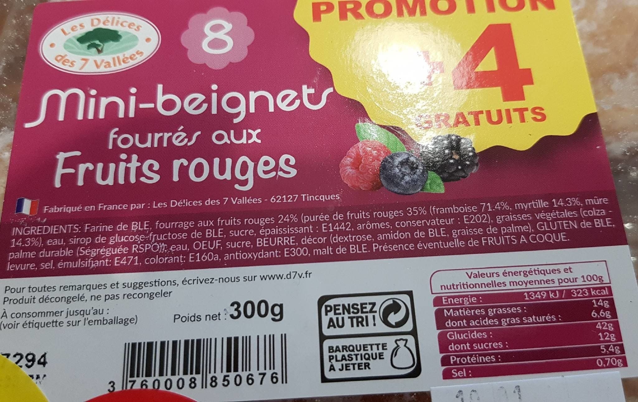 Les Délices Des 7 Vallées Mini beignets fourrés fruits rouges packshot