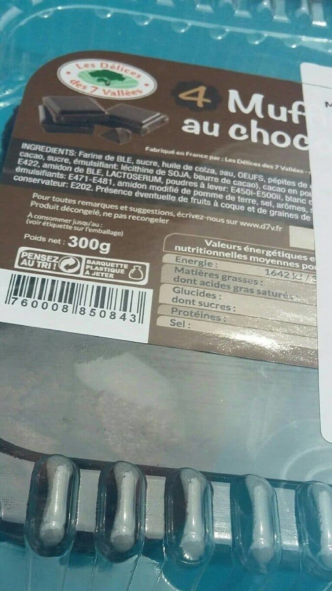 Les Delices Des 7 Vallees Muffins au chocolat packshot