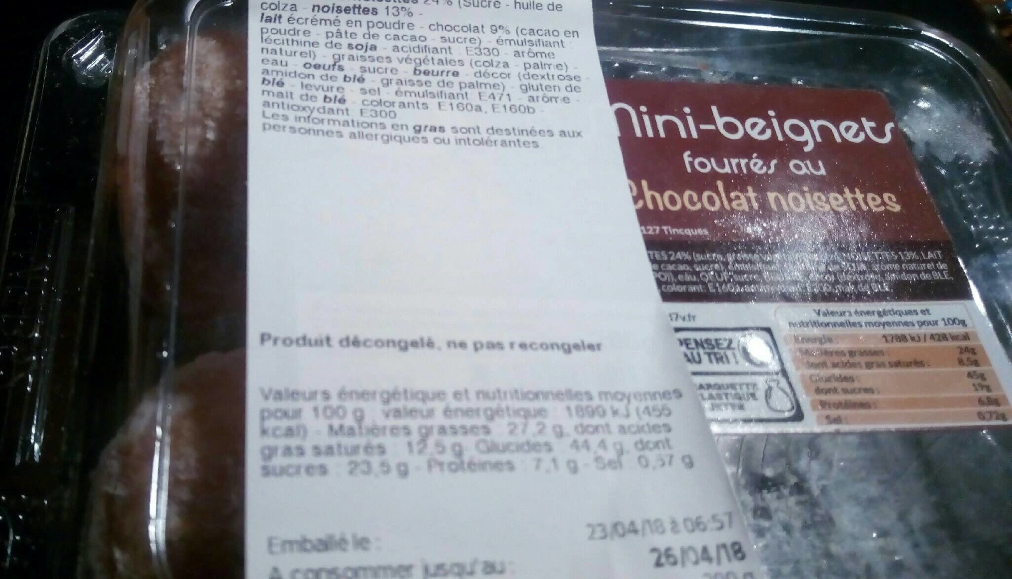 Open Food Facts Mini Beignet Chocolat x8 packshot