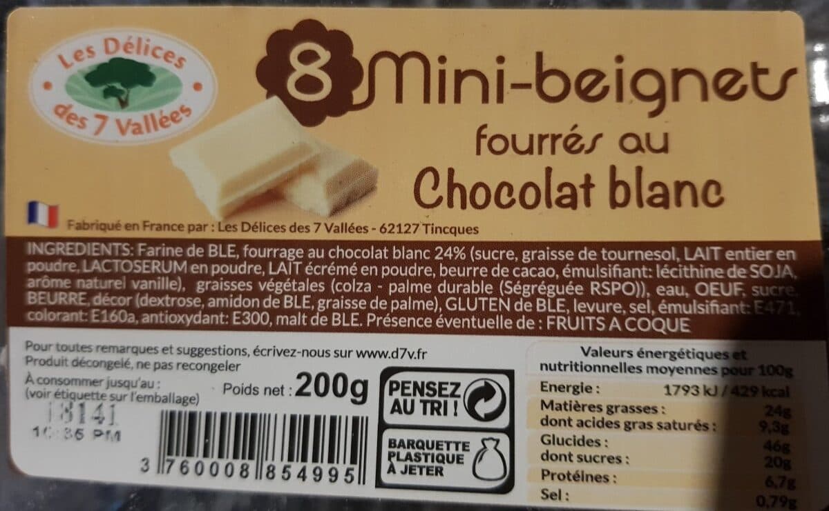 Les Délices des 7 Vallées Beignets chocolat blanc packshot
