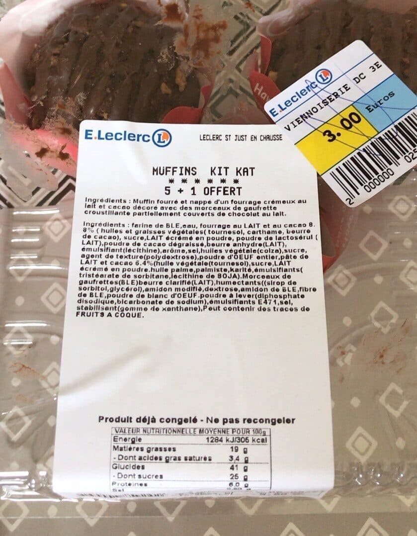 Open Food Facts Muffins assortis coeur fondant packshot