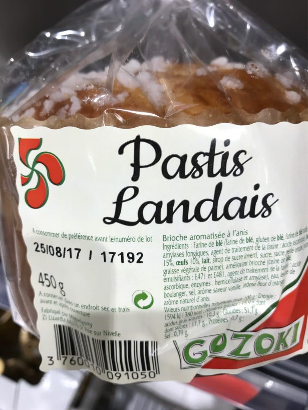 Gozoki Pastis landais packshot
