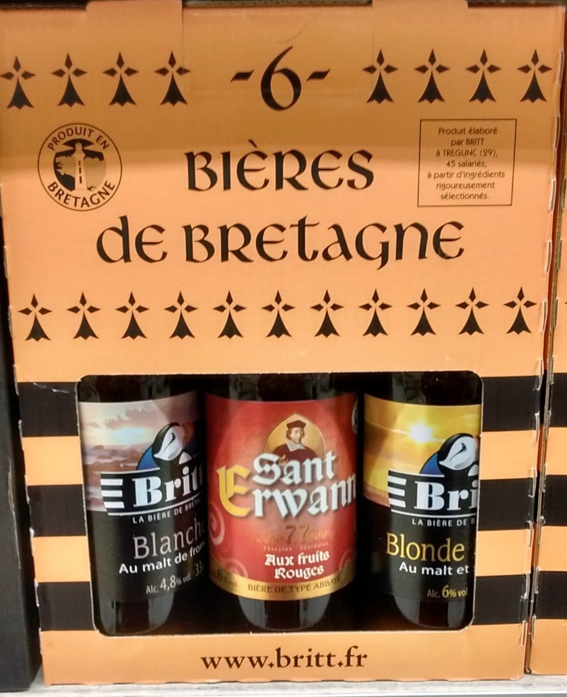 Britt "Pack 6X33CL Biere Britt &dremm. 5.53 &deg;" packshot