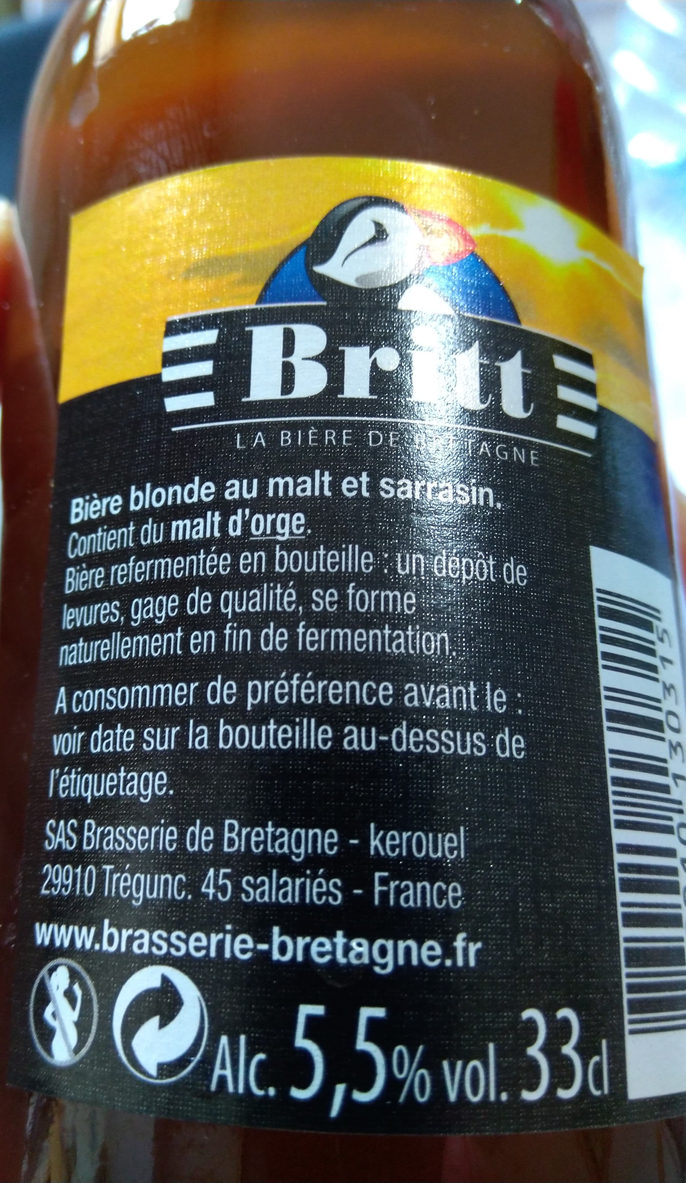 Britt Britt blonde au malt et sarrasin packshot