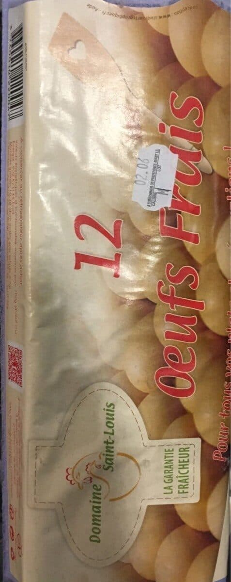 Open Food Facts Domaine st louis, oeufs frais gros x12, 12 oeufs packshot