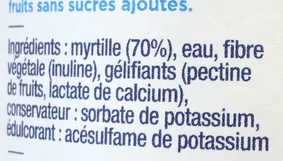 Les Confituriers du Vieux Chérier Préparation de Myrtilles packshot