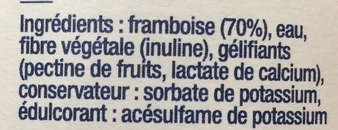 Les Confituriers Du Vieux Chérier Préparation sans sucre ajoute framboise packshot