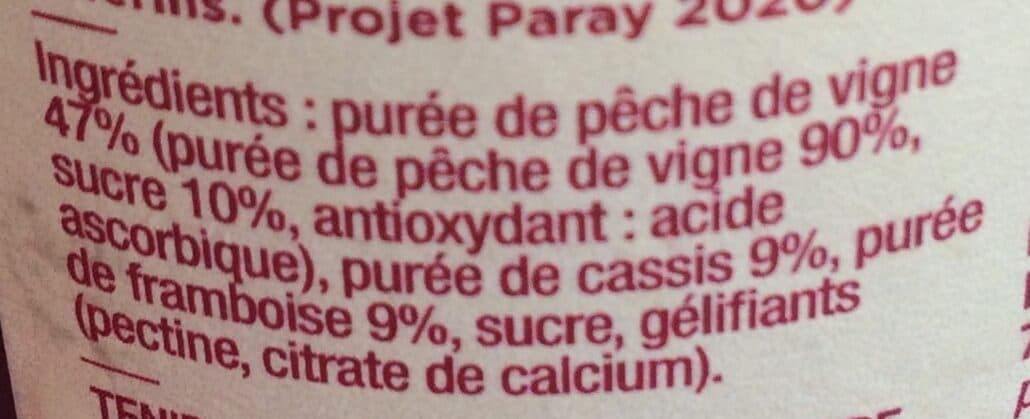 Les Confitures Du Vieux Chérier Pêche de vigne,cassis,framboise packshot