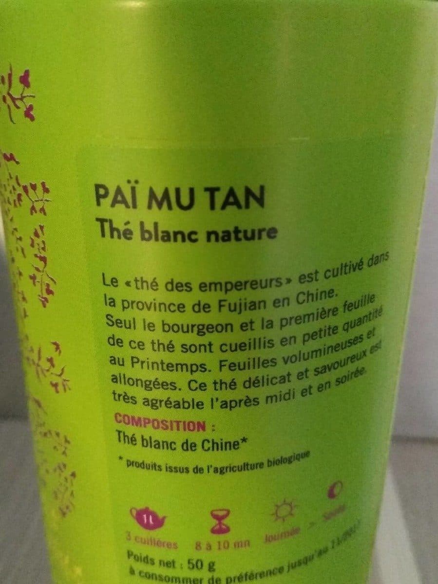 Open Food Facts PAÏ MU TAN thé blanc packshot