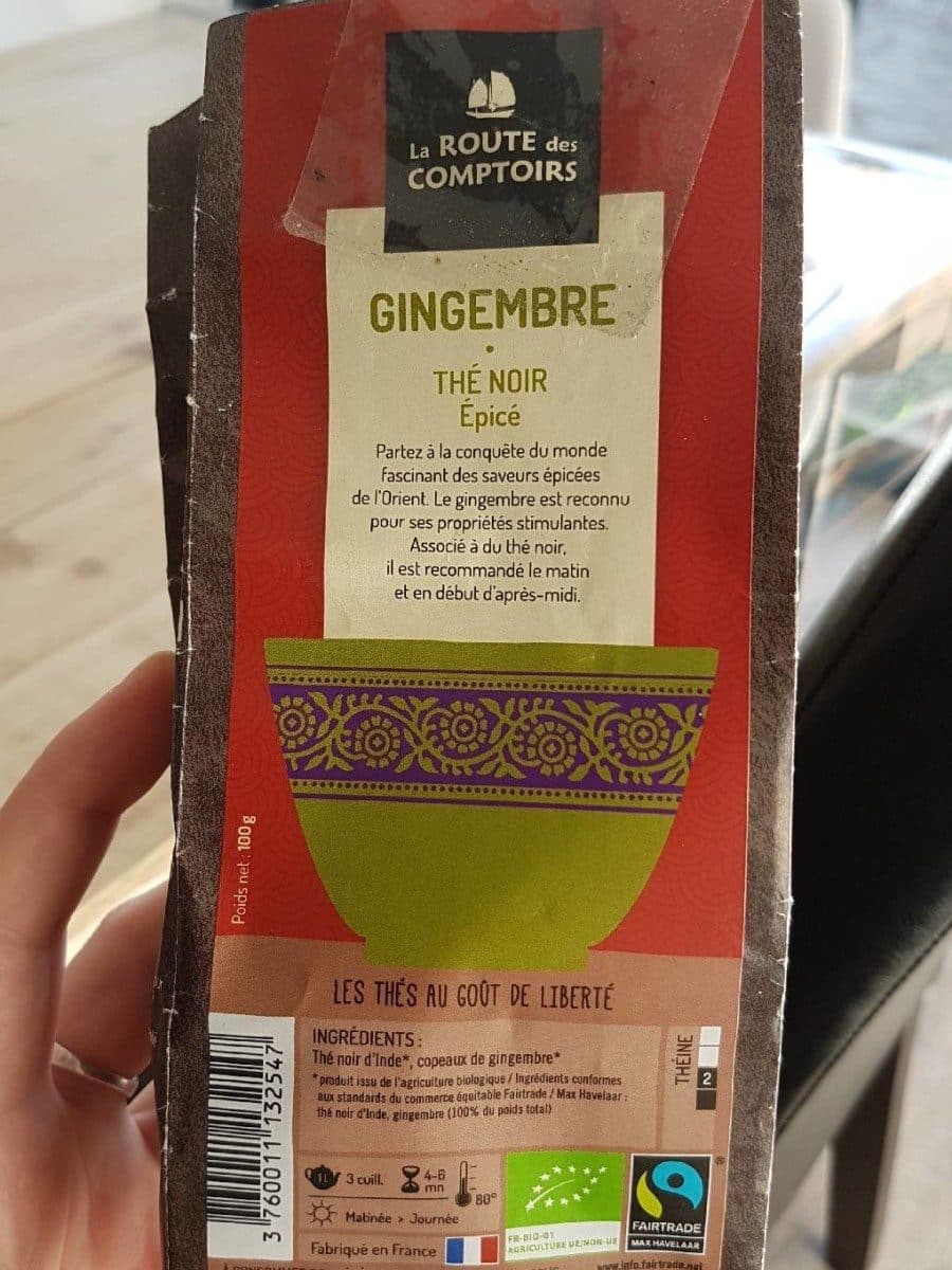 La Route des Comptoirs Gingembre thé noir packshot