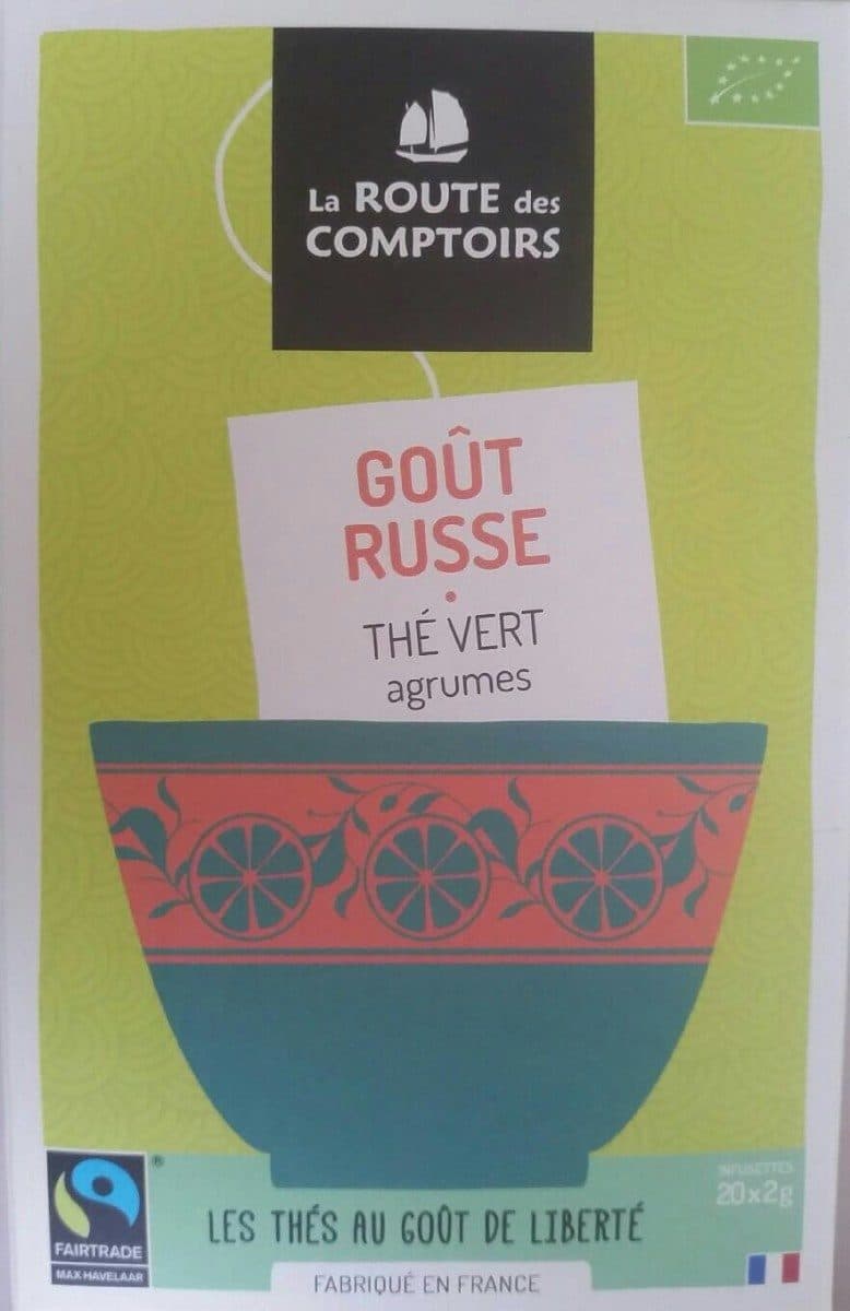 La Route des Comptoirs Thé vert agrumes, goût russe packshot