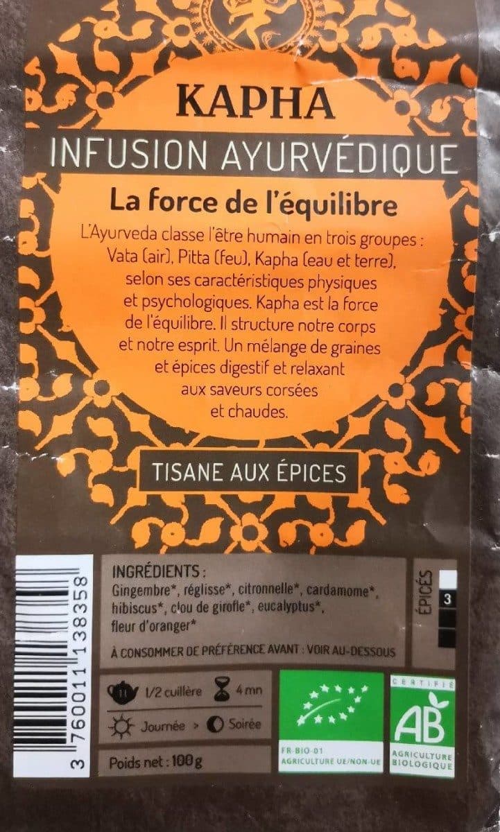 Open Food Facts Kapha - Infusion ayurvédique aux épices packshot