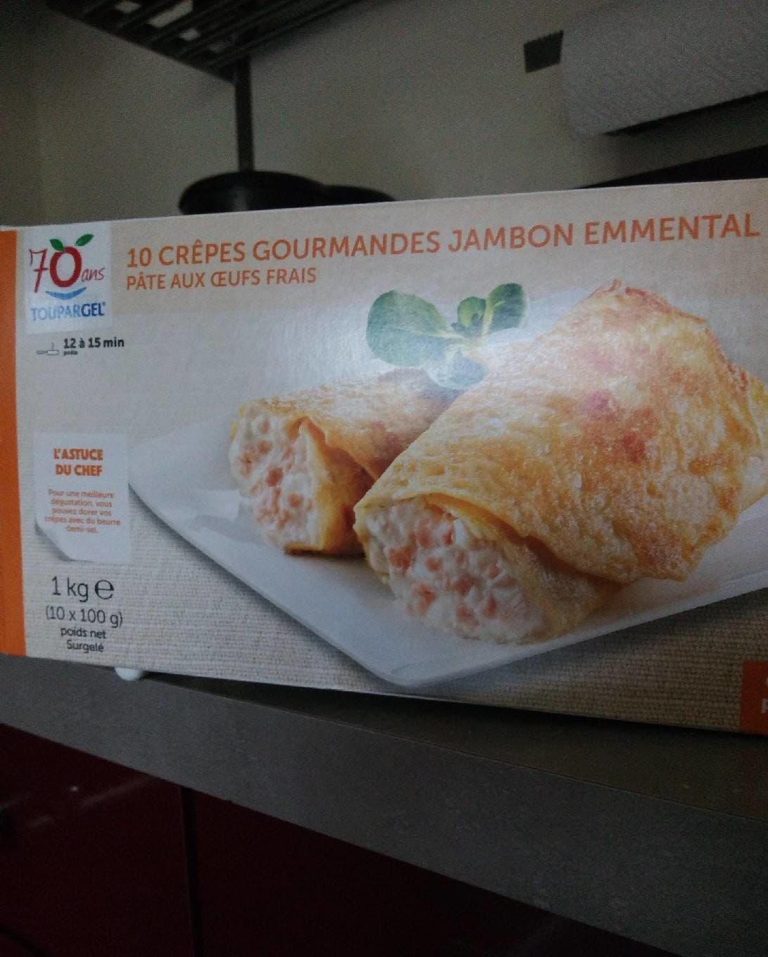 Toupargel 10 Crêpes Gourmandes Jambon Emmental packshot
