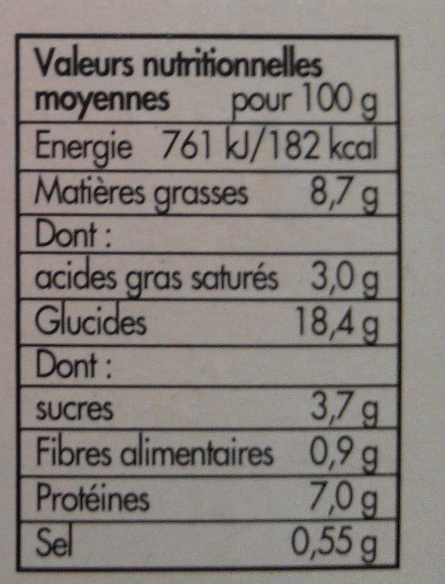Toupargel 10 crêpes demi-lune aux fromages packshot