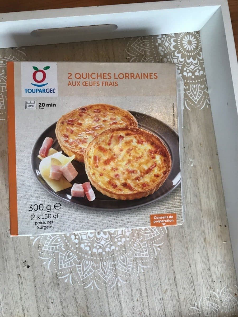 Toupargel 2 Quiches lorraines aux oeufs frais packshot