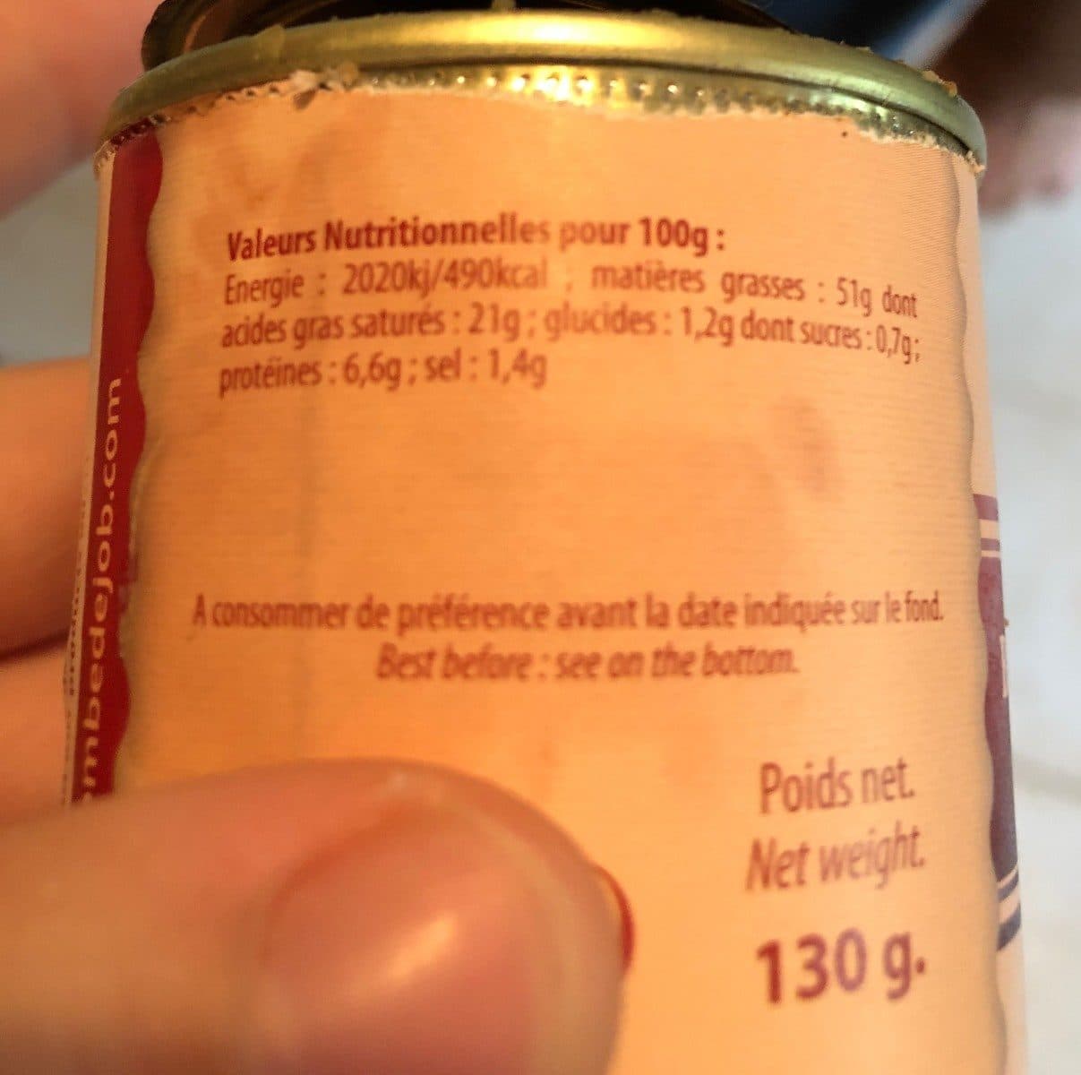 La Combe de Job bloc de foie gras de canard packshot