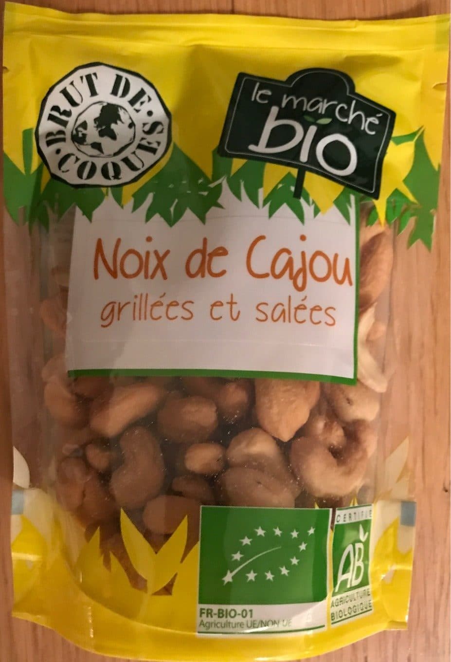Le marché bio Noix de Cajou grillées et salées packshot